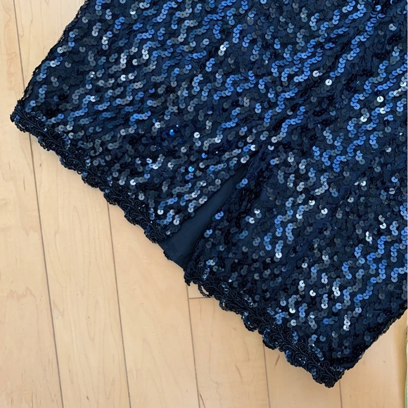 3/$20 Vintage Zum Zum black sequin mini dress, size small - Picture 8 of 12